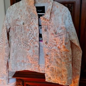 Nine west small peach leopard print jacket